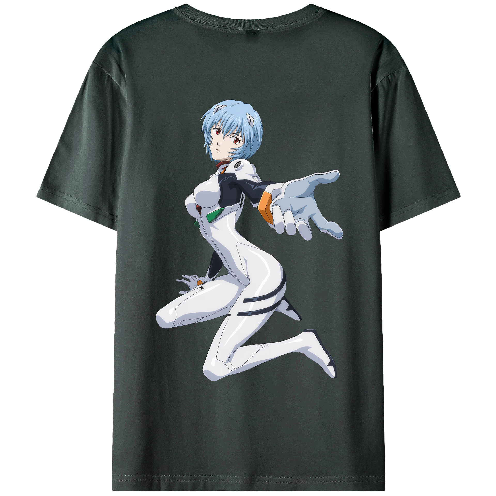 （画像用） EVA 新世紀エヴァンゲリオン 綿100％ メンズ半袖Tシャツ（バックプリント） 通気性